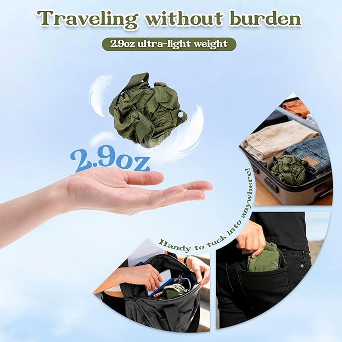 Heavy Duty Nylon Laundry Bag, Extra Large Sleeping Bag Storage Sack, Drawstring