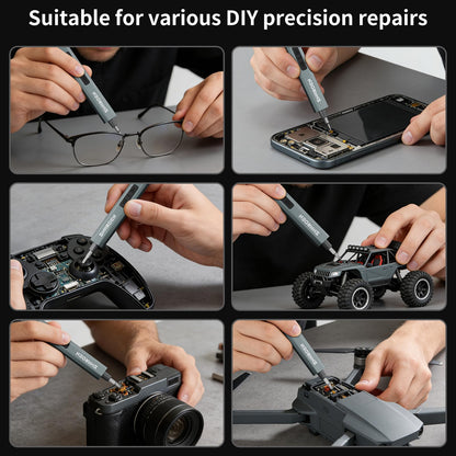 SHARDEN 29 IN 1 Upgraded MIni Electric Screwdriver, 24 S2 Preicison Bits, 5-gear Torque Adjustment, with screen, Power Screwdriver Repair Tool Kit for PC, Electronic. Tech