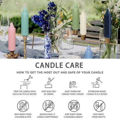 NJAO HOO Halloween Candlesticks Orange Short Taper Candle 7 Inch Unscented Dripless Tapered Candle Set for Home Dinner Fall Decor Party, 4 Pack