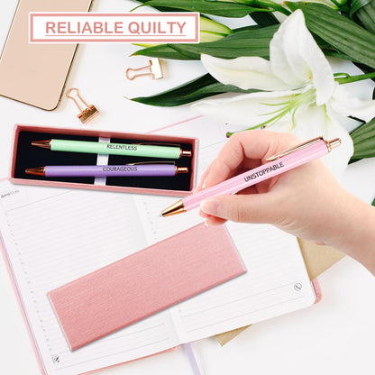 Lestp Fancy Pens Sets for Women Office Inspirational Gifts for Coworkers Boss Employee Nice Cute Pen Set Client Teacher Motivational Gift Essentials Colleges Positive Encourage Gifts New Jobs Gift
