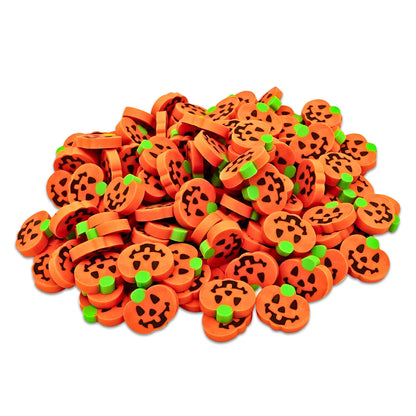 4E's Novelty Mini Pumpkin Erasers Bulk 144 pcs - Fall Halloween Erasers for Kids Bulk, for School, Classroom Reward Prize, Trick or Treat, Trick or Treat Halloween Non Candy Treats