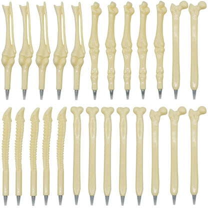 Maydahui 25 PCS Bone Ballpoint Pen Creative Novelty Pens Black Ink for Halloween Artist Doctot Nurse School Office Party