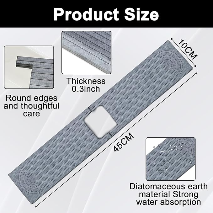 Faucet Mat for Kitchen Sink, Stone Faucet Mat for Kitchen Sink Tray