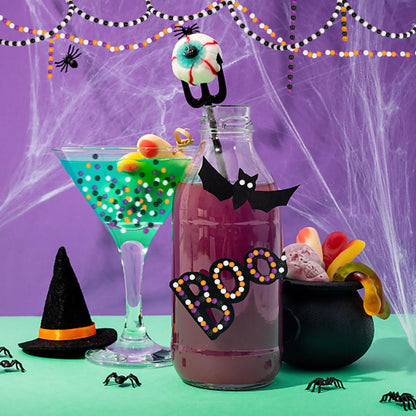 Halloween Beads, 1200Pcs Halloween Spacer Beads 4mm Round Small Craft Beads for DIY Bracelets, Orange & Purple & Black & White