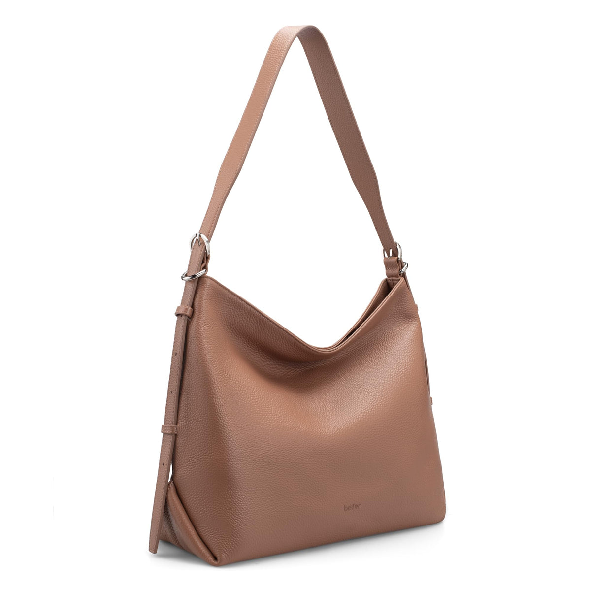 befen Genuine Leather Hobo Bags Purse for Women Medium Crossbody Bag Leather Purses Shoulder Purse Handbags with Adjustable Shoulder Strap Mocha