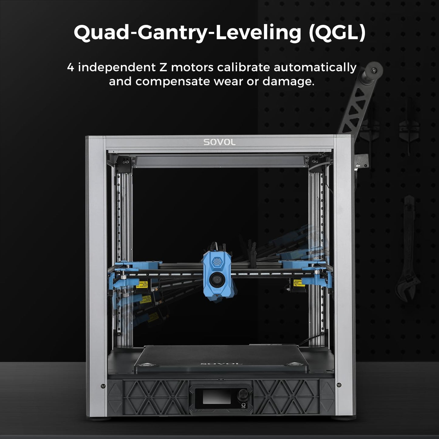 Sovol SV08 Core-XY 3D Printer Voron 2.4 Open Source, Max 700mm/s High Speed 3D Printers with 300℃ Clog-Free Hotend and Camera, Auto Leveling with 4 Independent Z Motors,Print Size 350x350x345 mm