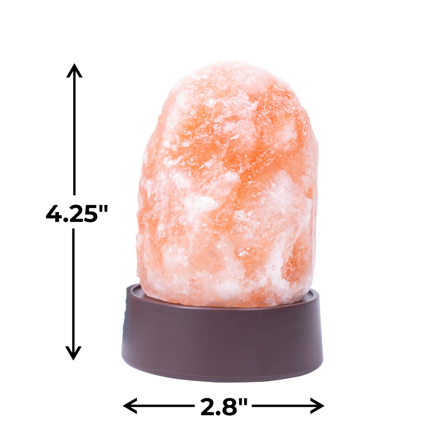 Fizz Creations Teeny Town Miniature Himalayan Salt Lamp – Battery-Operated LED Mood Light with Carry Case – Ideal for Desktops, Coffee Tables, and Small Spaces – Natural Orange Glow