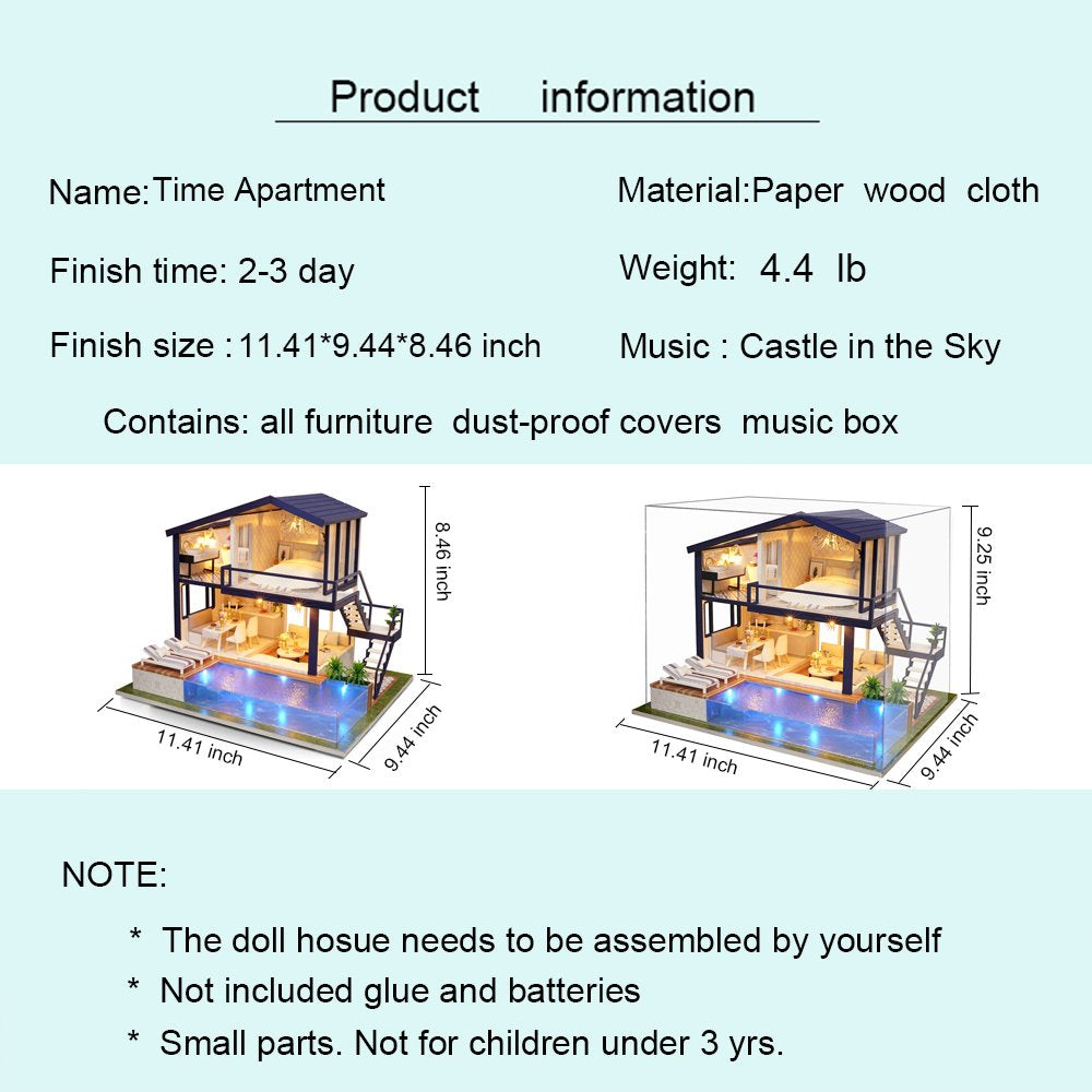 Spilay DIY Miniature House Kit for Adults, Miniature Dollhouse Kit