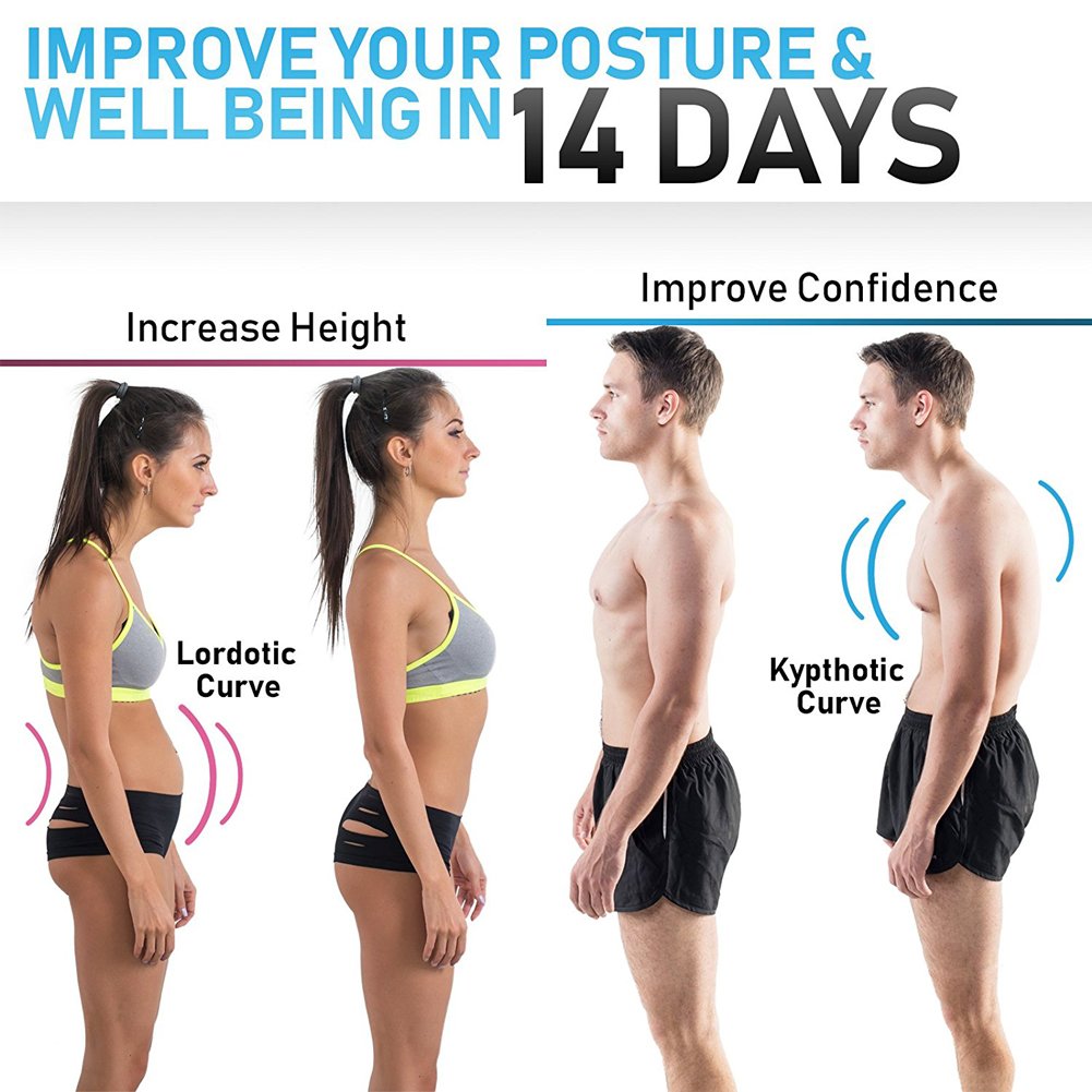 Thoracic Back Brace Posture Corrector- Magnetic Lumbar Back Support Belt-Back Pain Relief, Improve Thoracic Kyphosis, for Lower and Upper Back Pain Men & Women (White, X-Large)