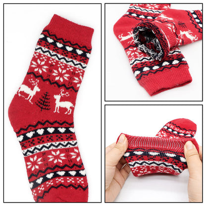 YQHMT Wool Socks for Women Gifts Winter Warm Thick Thermal Vintage Knit Soft Comfy Crew Socks Stocking Stuffers, Christmas Gift
