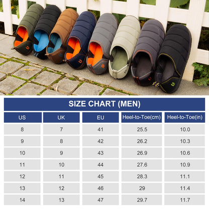 LongBay Men's Outdoor Slippers Memory Foam Camping shoes Nylon Non-Slip Indoor Outdoor Grey, 9