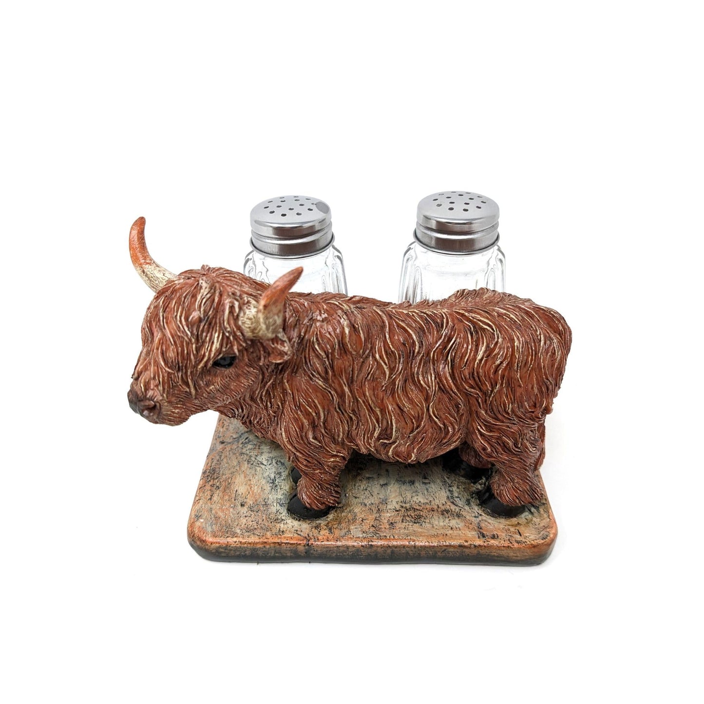 BestGiftEver Highland Cow Salt and Pepper Shakers | Scottish Highland Cow Decor | Rustic Farmhouse Kitchen Accessories | Animal Condiment Holder | Novelty Salt and Pepper Shaker Set for Nature Lovers