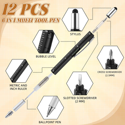 AmazingSpark 24 Pcs Church Gifts for Father's Day Bulk Man of God Christian Gifts Multi Tool Pens with Spiral Religious Notebooks for Dad Husband Adults Men Fathers Day Birthday