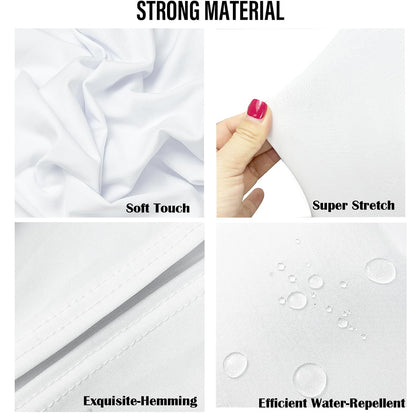 Maiangel 40PCS Stretch Spandex Folding Waterproof Chair Covers,Universal Fitted Chair Cover Protector for Wedding Party Banquet Holidays Celebration Decoration(40, White New)