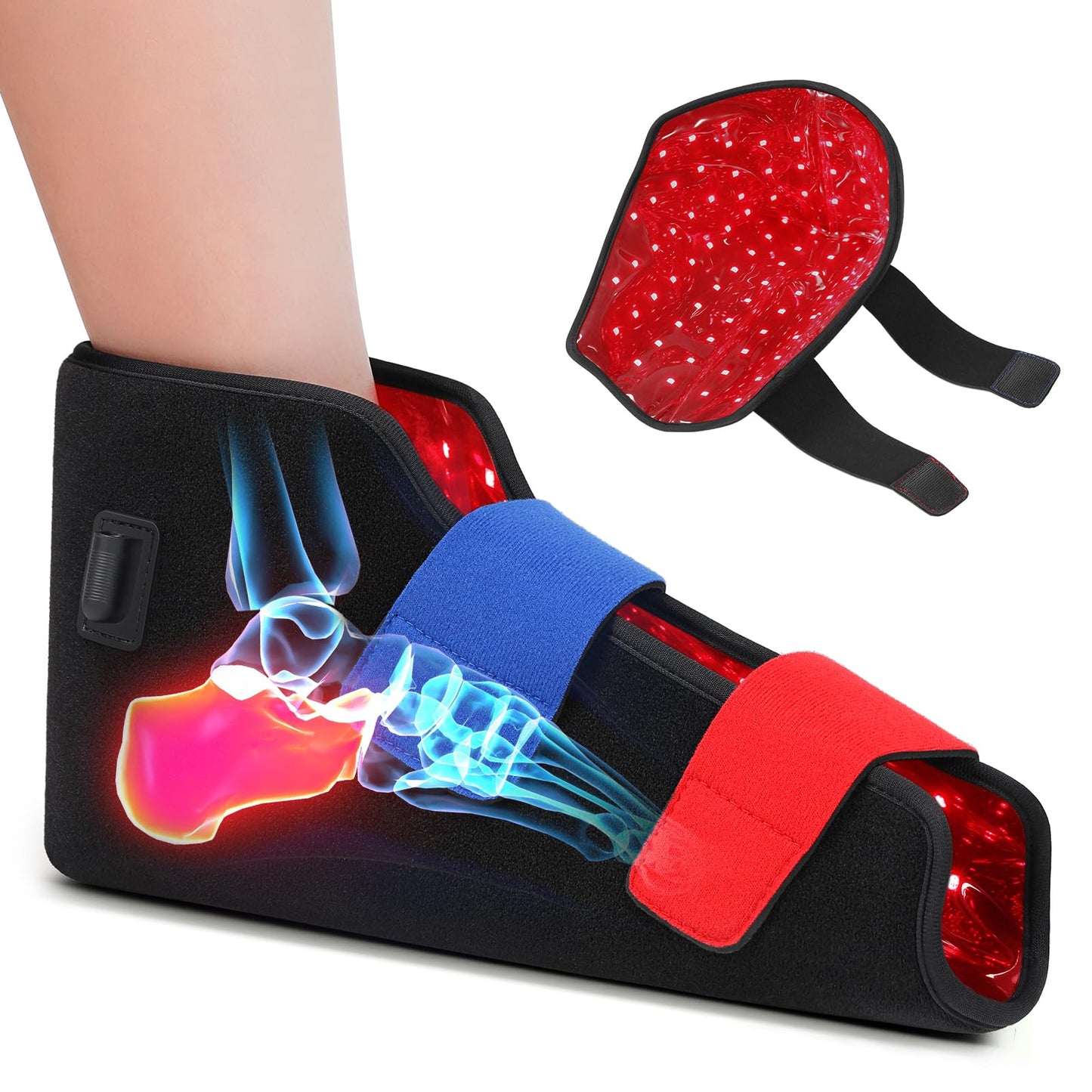 LIGHTIUM Red Light Therapy for Feet – FSA Eligible HSA Infrared Light Therapy Foot Wrap with 660nm Red & 850nm Near Infrared LEDs, Heat Therapy & Timer for Neuropathy, Joint, Ankle, Heel & Daily Foot Pain Relief(Corded)