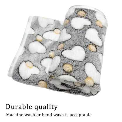 1 Pack 3 Blankets Super Soft Fluffy Premium Fleece Pet Blanket Flannel Paw Printed Throw for Dog Puppy Cat (Large 41x31'', Star, Bone, Love)
