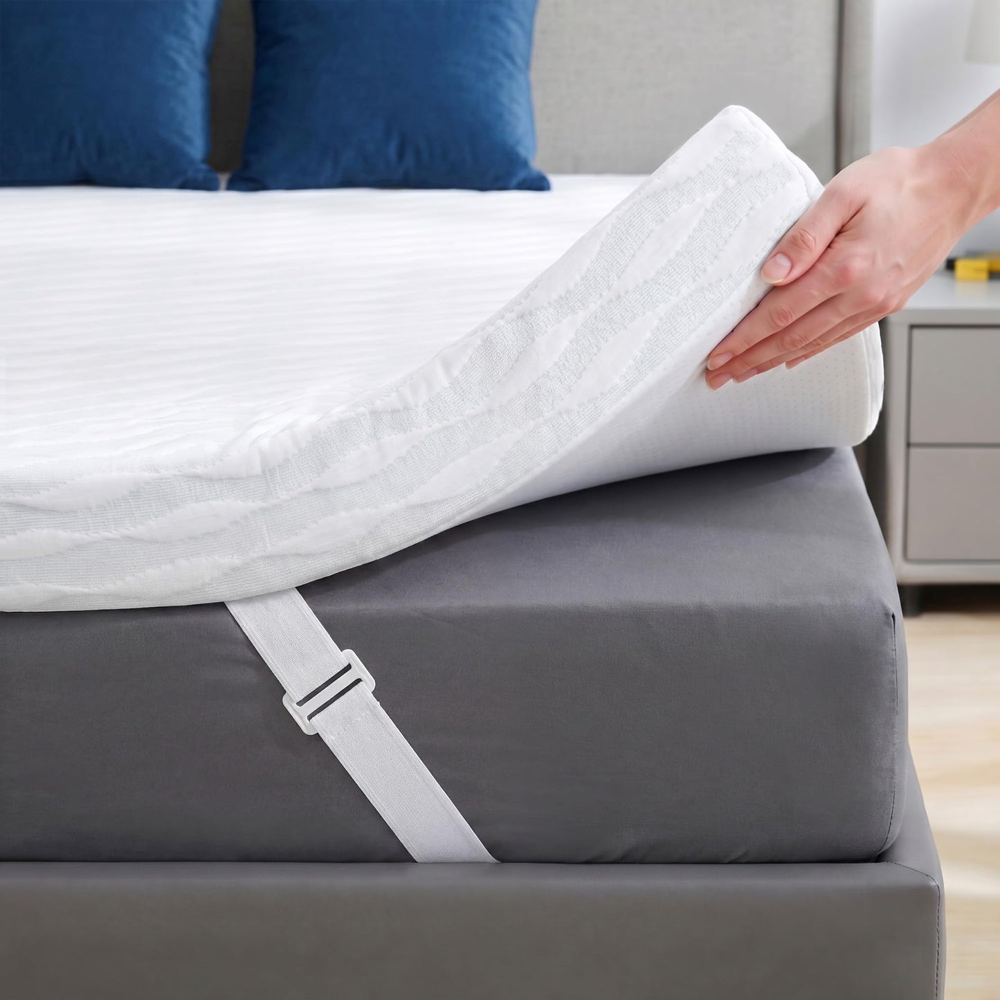 Homkdom 3 Inch Gel Memory Foam Mattress Topper Twin Size, Cooling Mattress Pad for Pressure Relief, Mattress Topper for College Studends, Dorm Room Essentials
