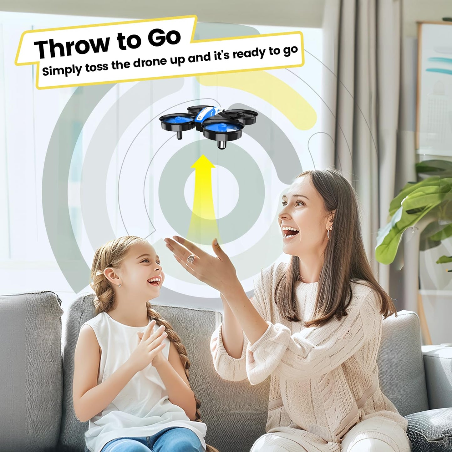 Holy Stone HS210 Mini Drone for Kids and Beginners RC Nano Quadcopter Indoor Small Helicopter Plane with Auto Hovering, 3D Flip, Headless Mode and 3 Batteries, Great Gift Toy for Boys and Girls, Blue