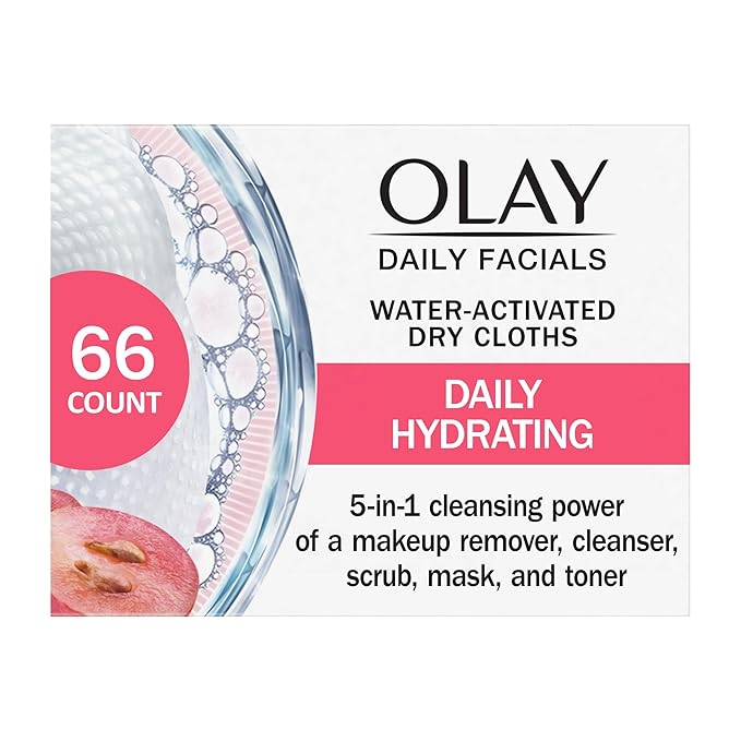 Olay Makeup Remover Wipes, Daily Facials Hydrating Face Cleanser