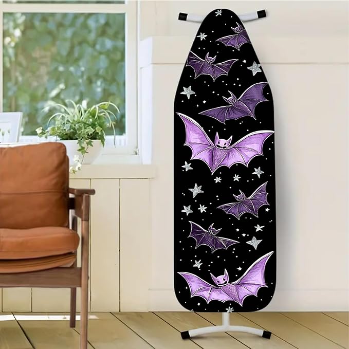 Nuxovilar Purple Bat & Star Ironing Board Cover, 15 * 54inch, Fit Most Standard