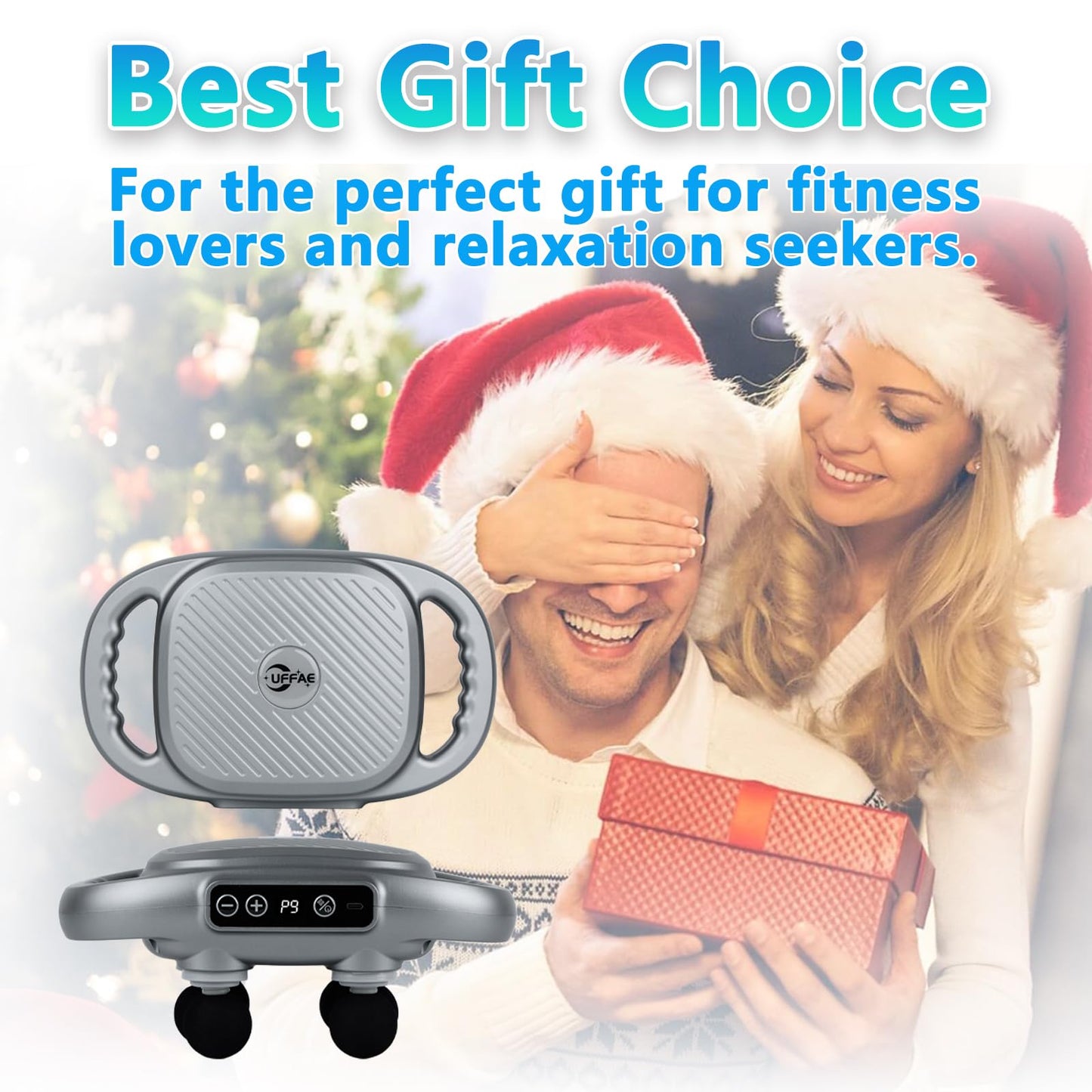 6 Head Massage Gun Deep Tissue with 9 Levels & 9 Modes, Electric Massager Tool for Legs, Arms, Waist, Back, Buttocks - Full Body Muscle Pain Relief, Ideal Gifts for Women, Men, Mom, and Dad