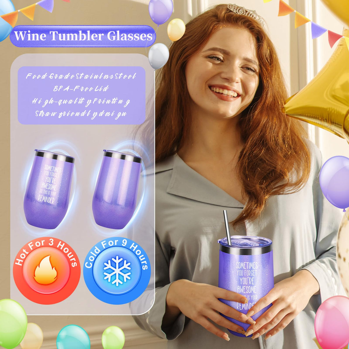 13PCS Birthday Gifts for Women,Mom, Wife, Girlfriend, Sister, Her- Self Care Package Get Well Soon Gifts Basket for Women Purple Birthday Gifts Mothers Day Baskets for Mom