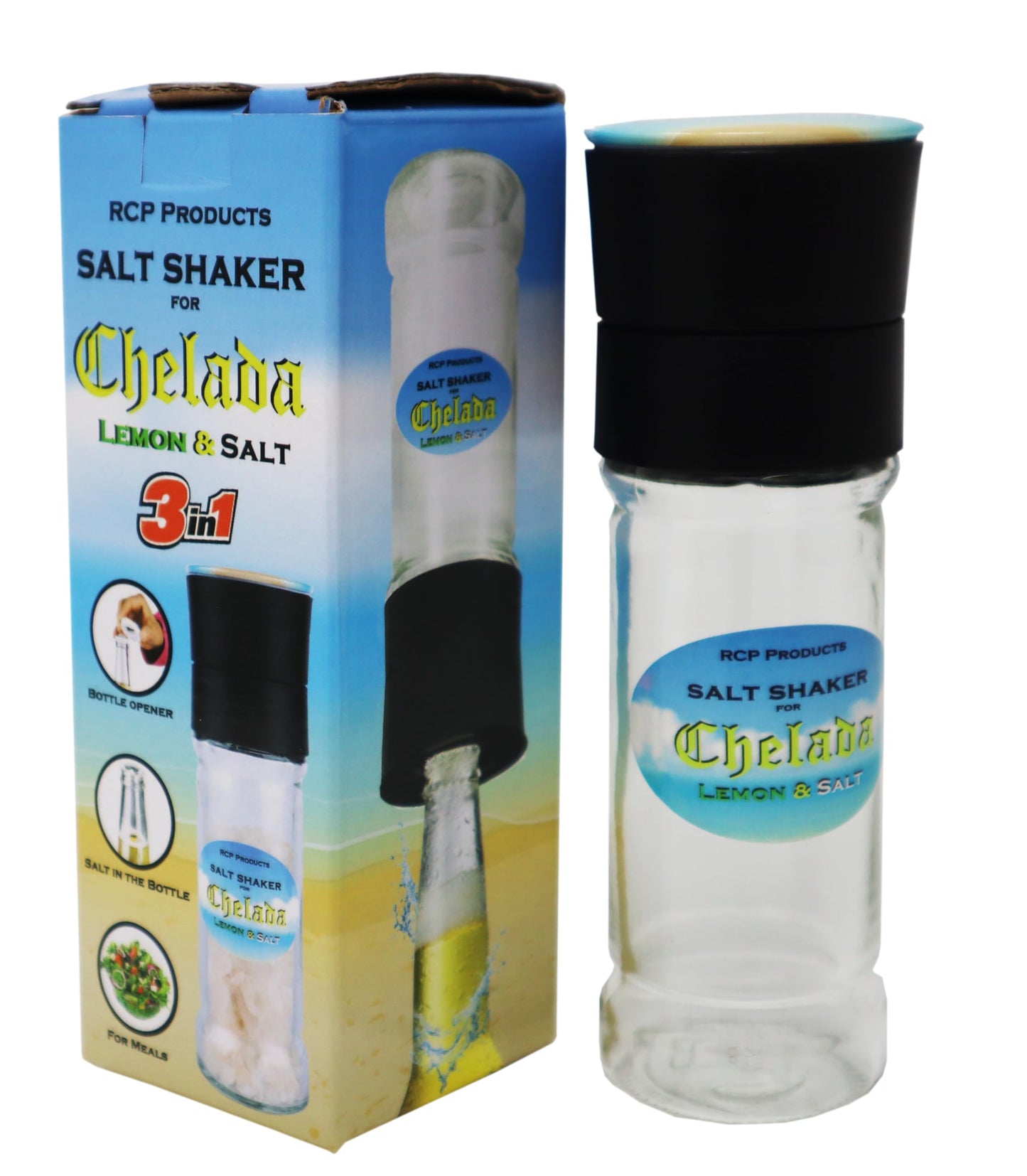 Salt shaker Glass for Chelada Salero para Chelada limon y Sal Beer Salt