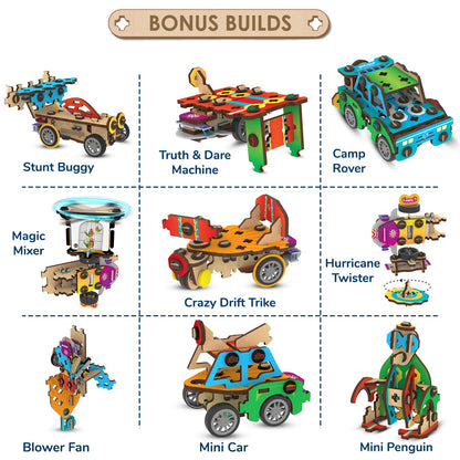 Smartivity 20in1 Spin-n-Go Kit for Kids Ages 6-7-8-9-10-11-12 I Build a Moving Robot, CAR, Airplane & More I Birthday Gifts for Boys & Girls | DIY Science Toy for Kids 6-12 Years Old