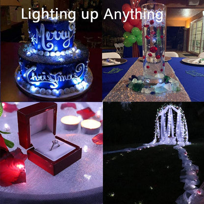 JJGoo 50pcs LED Balloon Light Mini Round Balls Lights, Waterproof Tiny Led Lights for Paper Lantern Easter Eggs Birthday Party Wedding Halloween Christmas Decoration