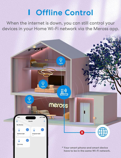 meross Smart Bulb Alexa Light Bulb E27 Works with Apple Homekit, Alexa, Google Home,Voice Control Dimmable Multicolor LED Light Bulb 9W (60W Equivalent), 2 Packs, RGB