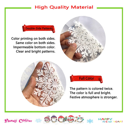 Afmivs Snowflake Window Clings for Glass Windows Snow Spray, 321PCS Christmas Window Clings Winter Xmas Holiday Window Stickers Decals Decor, 9 Sheets Christmas Decorations for Office Clearance Indoor