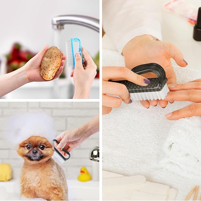 Handle Grip Cleaning Nail Brush, Larbois Nail Brushes Hand Fingernail Brush