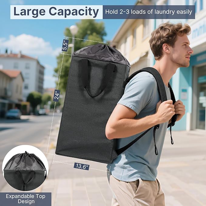 Bukere Laundry Backpack for College Students Dorm Essentials, Extra Large 90L