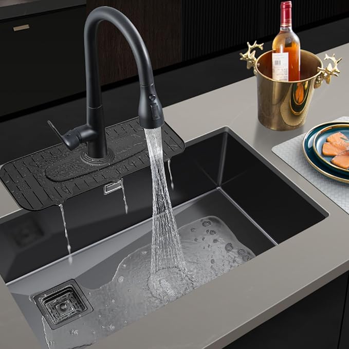 Upgraded Version Silicone Faucet Mat, Kingmall Kitchen Faucet Mat Silicone