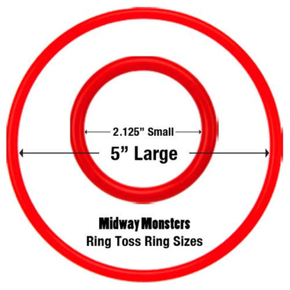 Midway Monsters 12 Pack Small Ring Toss Rings - for Carnival Games, Backyard, Outdoor, and Other Parties and Events - 2.5" in Diameter