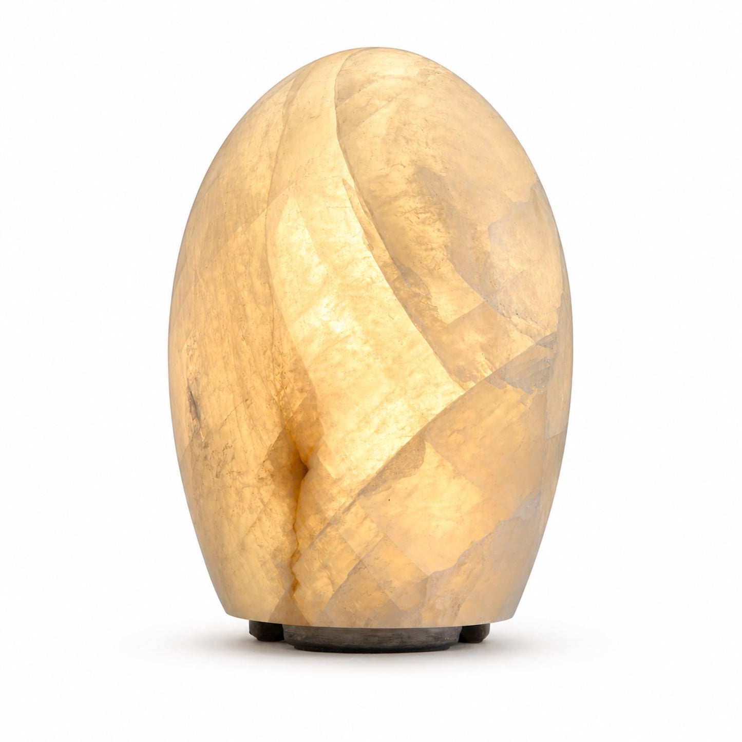 Artsolute Natural Calcite Stone Lamp – 15lbs Solid Crystal (7KG), Handcrafted One-of-a-Kind Table Lamp, Warm Dimmable Glow, Unique Home Decor & Gift