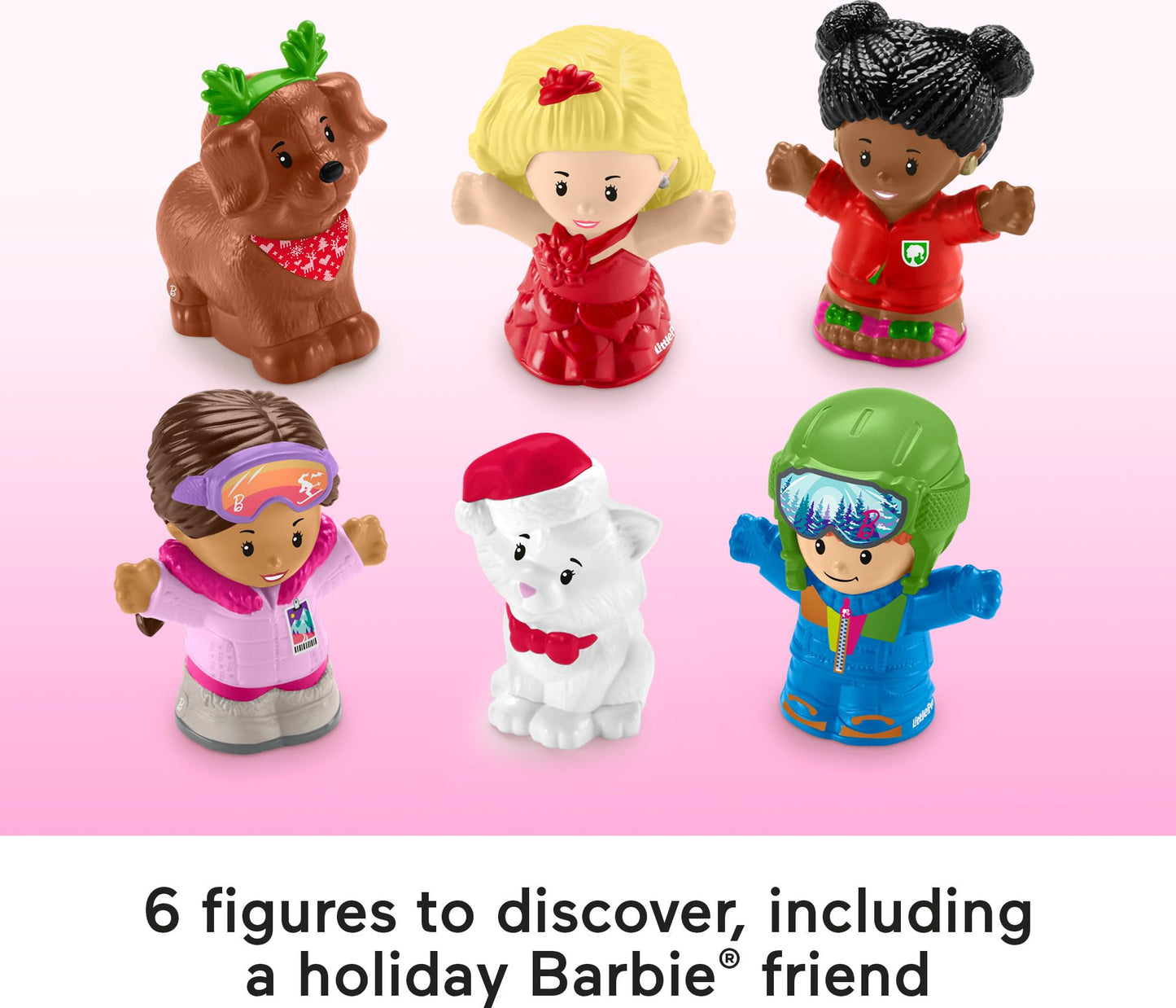 Fisher-Price Little People Barbie Toddler Toy 2025 Advent Calendar Playset, 24 Christmas Figures & Pieces for Pretend Play Kids Ages 18+ Months