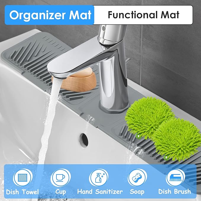 23.8 x 5.5in Silicone Faucet Mat