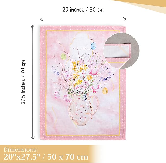 Maison d' Hermine Kitchen Towels Set of 3 100% Cotton 27.50" x 20" Reusable