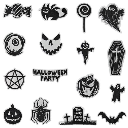 TXSN Halloween Iron on Patches for Kids, Halloween Embroidered Applique Patches for Clothing, Pants, Backpacks, Hats, Jeans, DIY Accessories. Pack of 15