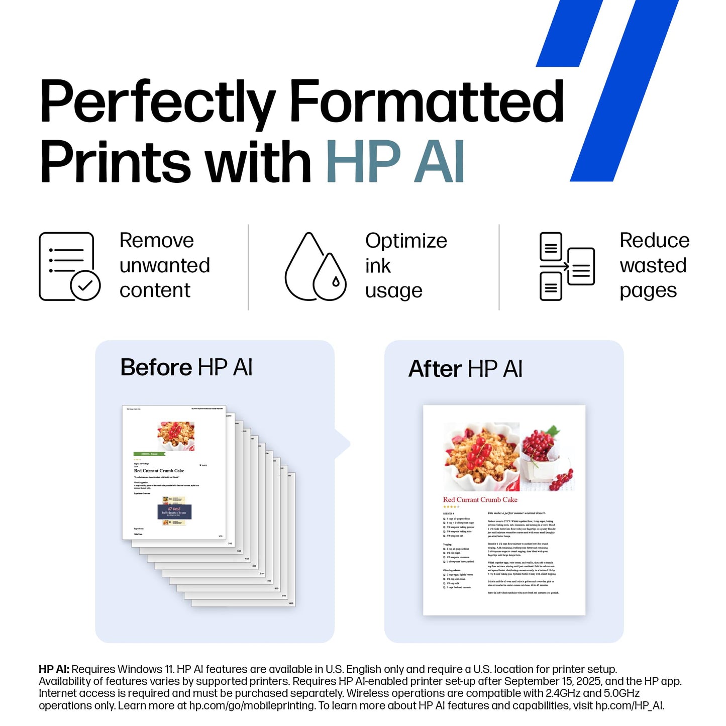 HP OfficeJet Pro 8135e Wireless All-in-One Color Inkjet Printer, Print, scan, Copy, fax, ADF, Duplex Printing Best-for-Home Office, 3 Month Instant Ink Trial Included, AI-Enabled (40Q35A)