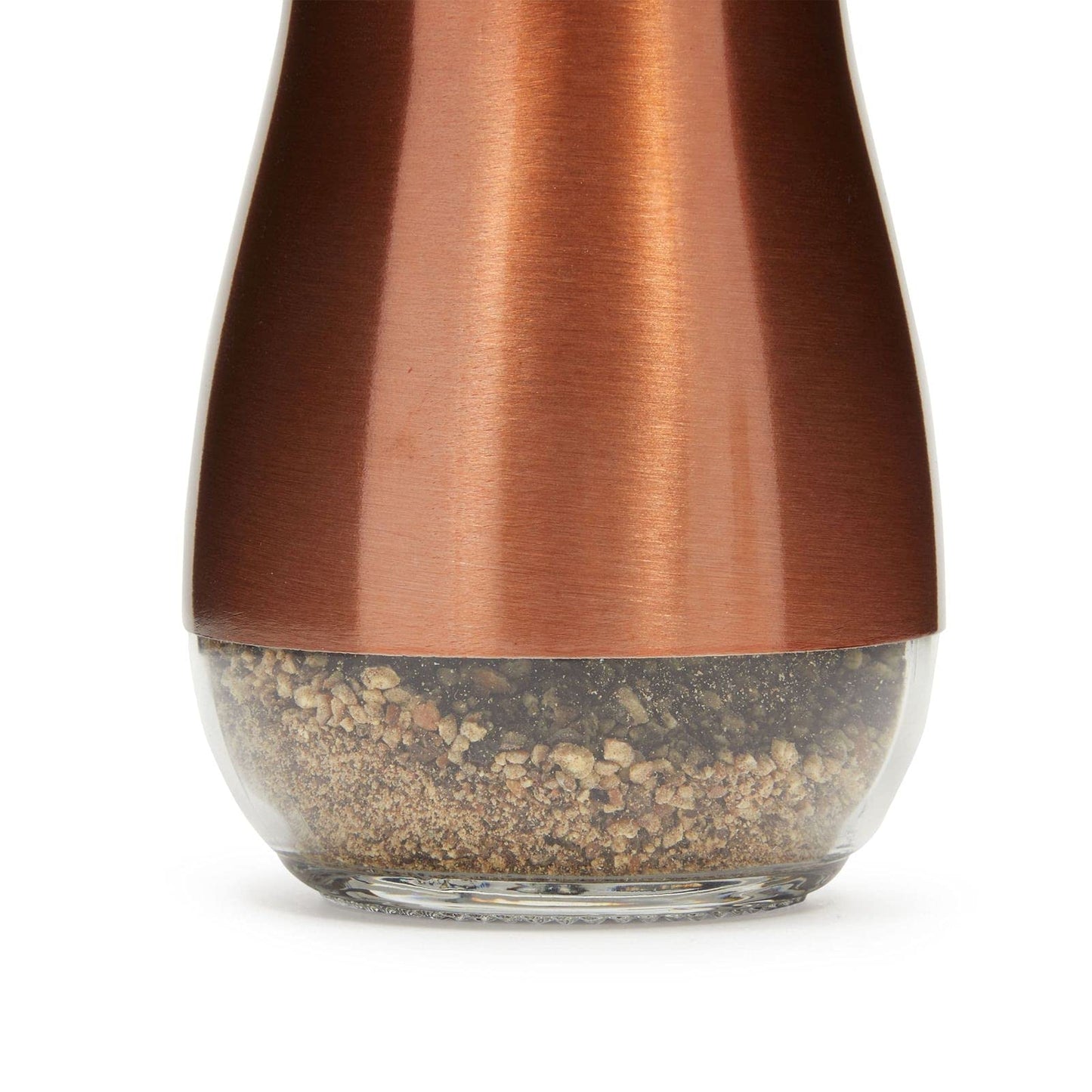 Juvale Stainless Steel Copper Salt and Pepper Shakers Set with Glass Bottom, Screw-Off Caps, Perforated "S" and "P" Designs for Kitchen, 2.5 x 2.5 x 4.5 Inches (4oz)