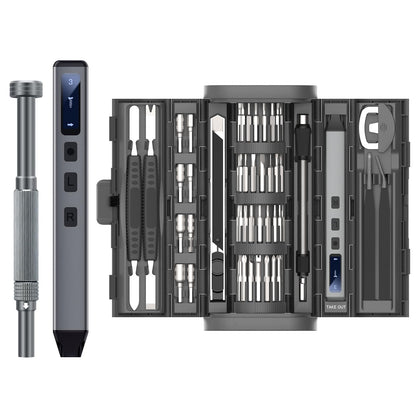 UF-TOOLS Mini Electric Screwdriver, 83 in 1 Cordless Rechargeable Small Power Screwdriver Set with 72 Bits, Led Light and Magnetic Mat, Professional Repair Tool for Phone Watch Camera Laptop PC