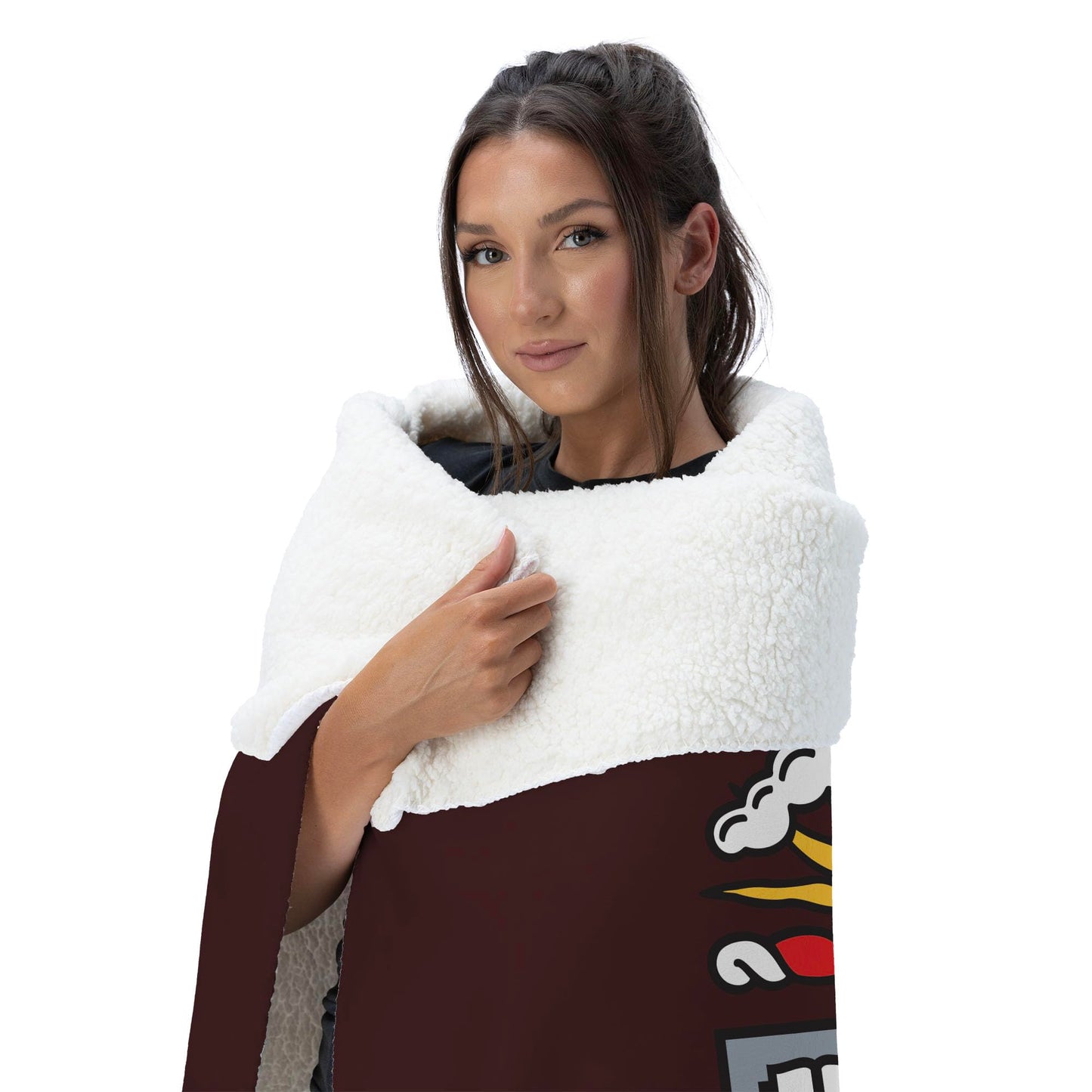 Northwest NCAA Brown University Bears Silk Touch Sherpa Throw Blanket, Ultra-Soft Fleece, Ivy League Official Team Logo, Cozy Plush Bedding, 50 x 60 Inches