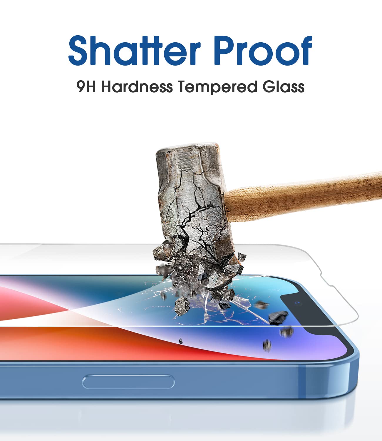 amFilm Auto-Alignment OneTouch for iPhone 16 [6.1''] Screen Protector + Camera Lens Protector, Tempered Glass, 30 seconds Installation, Bubble Free, Case Friendly, Anti-Scratch [2+2 Pack]