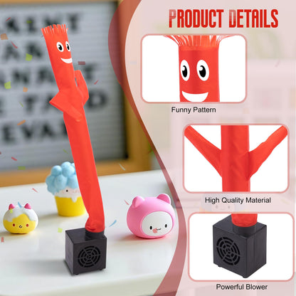 Mealivos Mini Wacky Waving Inflatable Tube Guy with Blower Mini Inflatable Tube Man for Desktop Decor Easter Basket Stuffers White Elephant Gift for Birthdays Party Store Office(Red)