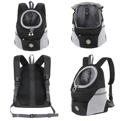 M MUNCASO Dog Carrier Backpack Small Pet Travel Bag Puppy Pet Front Pack with Breathable Head-Out Design and Waterproof Bottom Airline Approved for Outdoor Hiking Travel (M,Black)