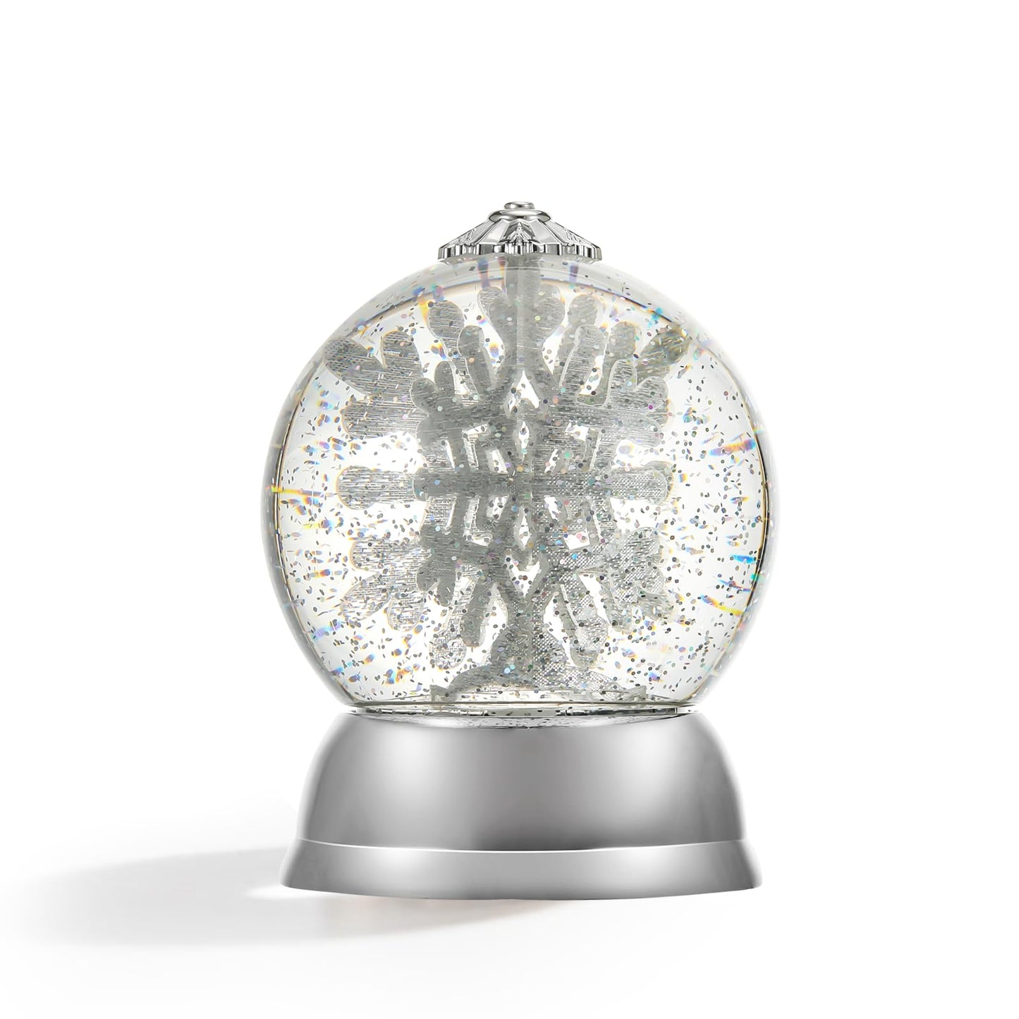 Snow Globe，6.5" Christmas Snow Globes, with Swirling Glitter, Battery Operated, Spinning Water Glitters, 2025 Tabletop Figurine for Adults Unique, Kids, Women, Girls, Christmas Decorations Indoor