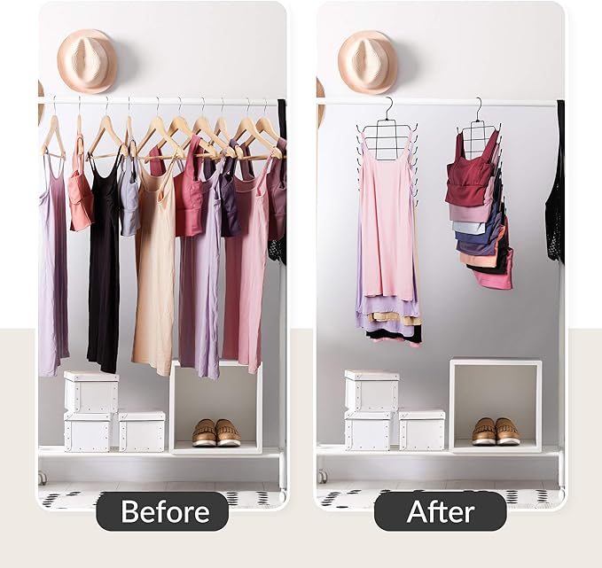 ZEDODIER 6 Pack Tank Top Hanger Space Saving, Bra Hangers