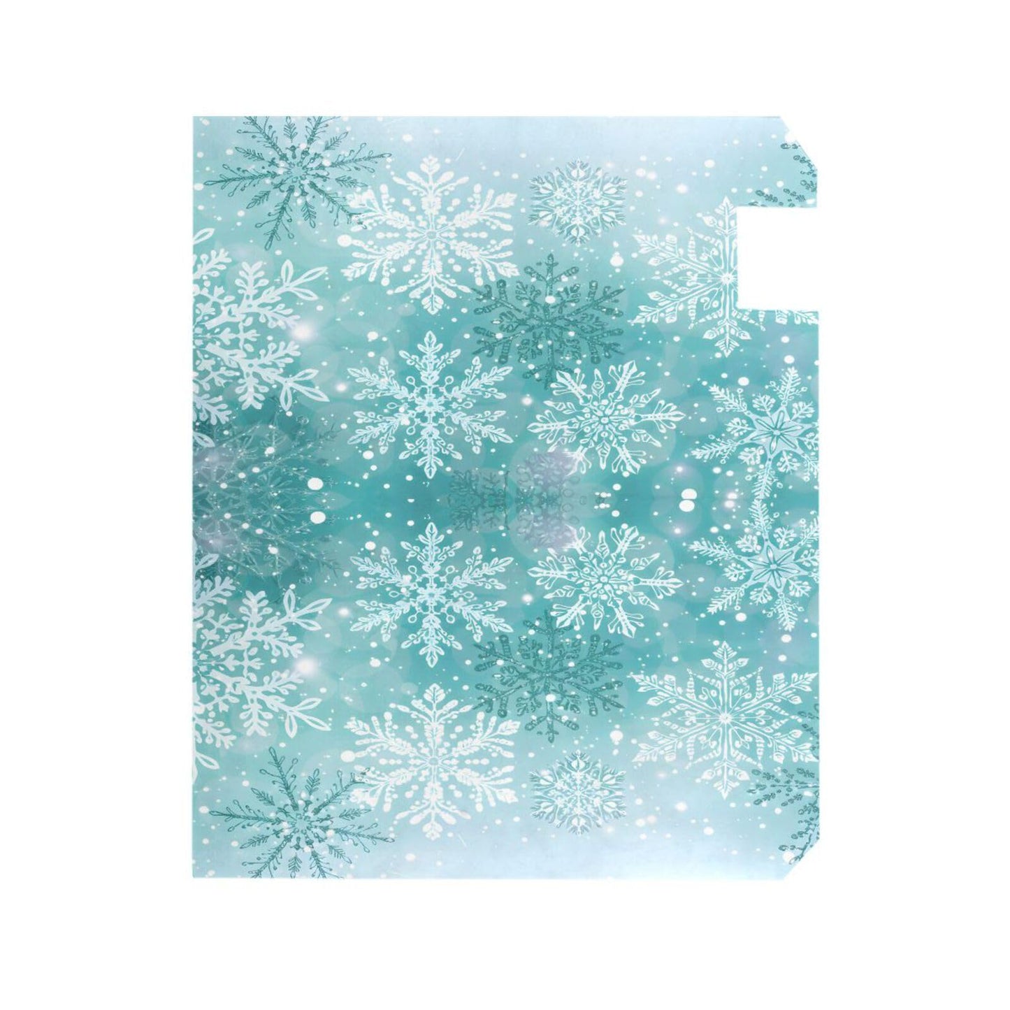 ALAZA Silver Winter Teal Turquoise Snowflakes Christmas Magnetic Mailbox Cover MailWraps Garden Yard Home Decor for Outside Oversized-25.5" x20.8"